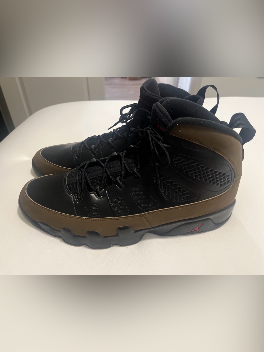 Air Jordan 9 Olive Black Sneakers, Size 14 No Insole (2012 Release) - Picture 2 of 9